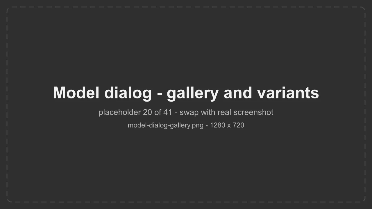 Model dialog gallery